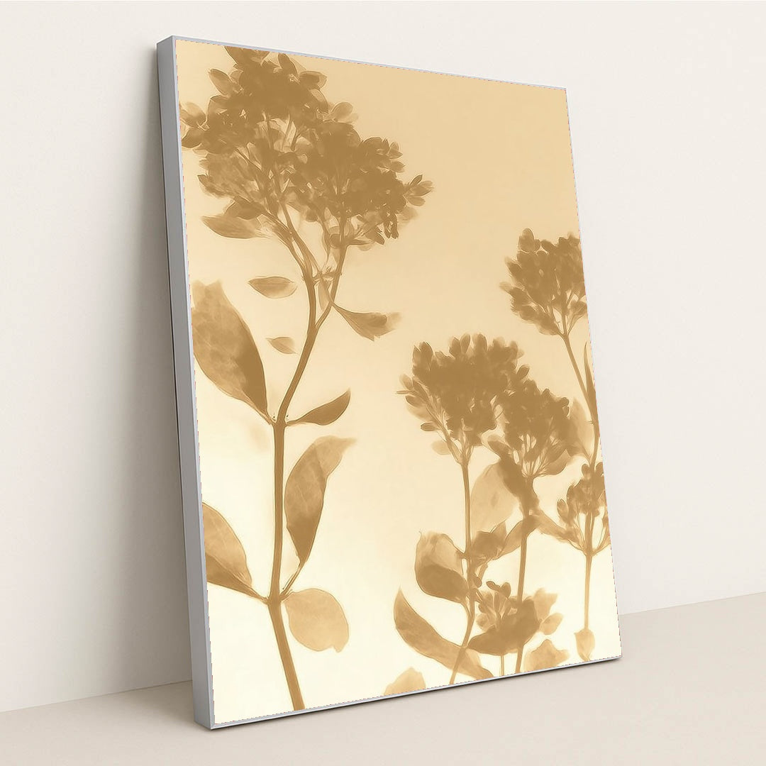 Golden Hydrangeas by Jade Morgan - Silver Frame Stretchiez