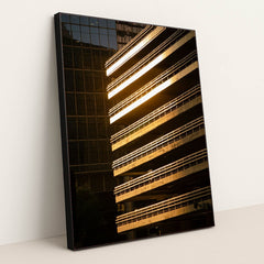 Golden Urban Layers by Dmytro Yarish - Black Frame Stretchiez
