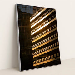 Golden Urban Layers by Dmytro Yarish - Silver Frame Stretchiez