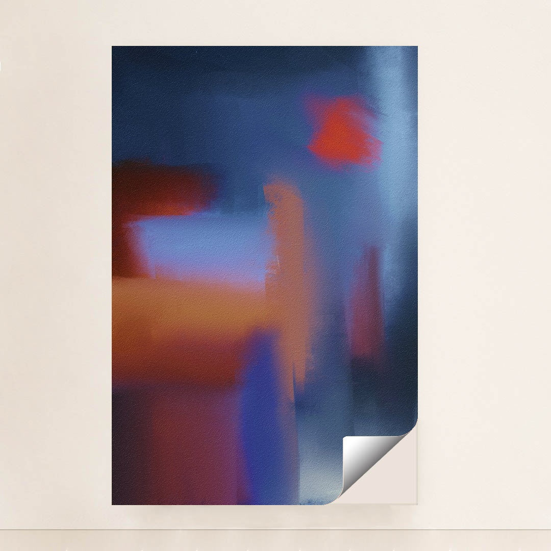 Vivid Gradient in Blue, Red, and Orange Hues by Steve Johnson - Peeliez