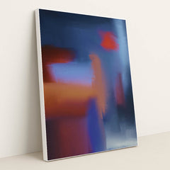 Vivid Gradient in Blue, Red, and Orange Hues by Steve Johnson - White Frame Stretchiez