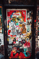 Teun Swagerman - Red white and blue abstract painting photo