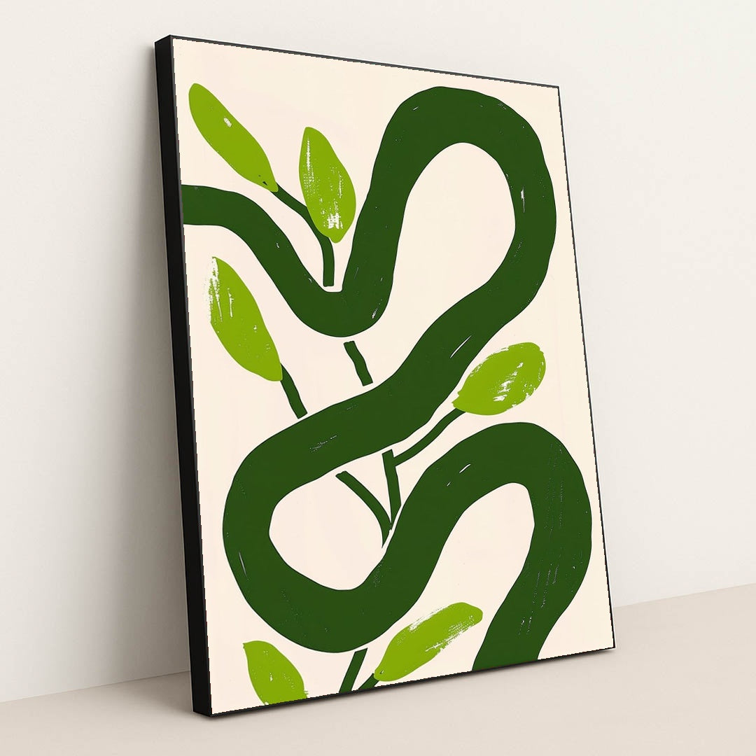 Green Line Study I by Wall Gusto™ - Black Frame Stretchiez