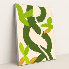 Green Line Study II by Wall Gusto™ - Silver Frame Stretchiez