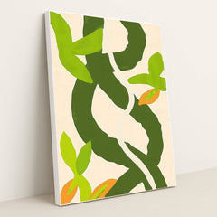 Green Line Study II by Wall Gusto™ - White Frame Stretchiez