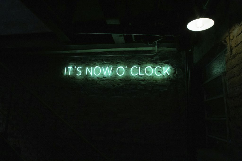 It's Now O' Clock Neon Sign by Freitas Junior