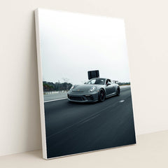 Grey Porsche 911 GT3 in Motion by Jaime Castrillon - White Frame Stretchiez