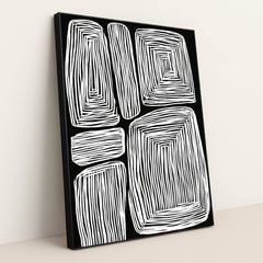 Grid Memory I by Wall Gusto™ - Black Frame Stretchiez