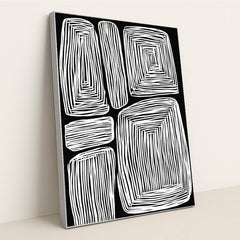 Grid Memory I by Wall Gusto™ - Silver Frame Stretchiez