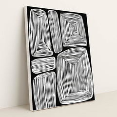Grid Memory I by Wall Gusto™ - White Frame Stretchiez