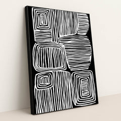 Grid Memory II by Wall Gusto™ - Black Frame Stretchiez