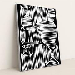 Grid Memory II by Wall Gusto™ - Silver Frame Stretchiez