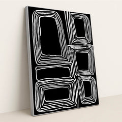 Grid Memory III by Wall Gusto™ - Silver Frame Stretchiez