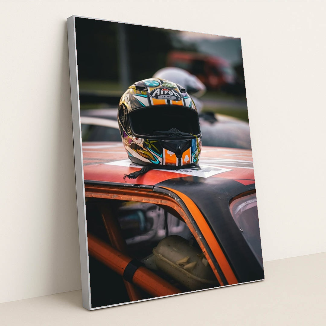 Grid Ready – Airoh Lid on Steel by Nejc Soklič - Silver Frame Stretchiez