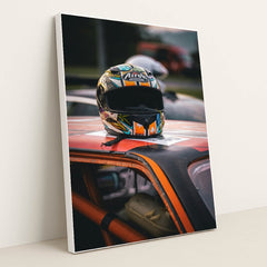 Grid Ready – Airoh Lid on Steel by Nejc Soklič - White Frame Stretchiez