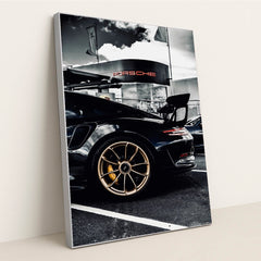 GT2 Outside Porsche by Sam Pearce-Warrilow - Silver Frame Stretchiez