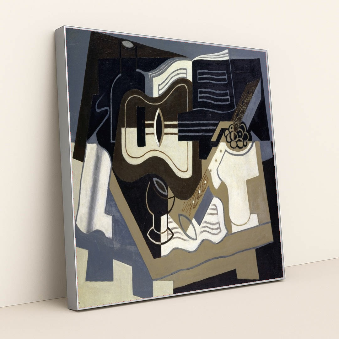 Guitar and clarinet (1920) by Juan Gris - Silver Frame Stretchiez