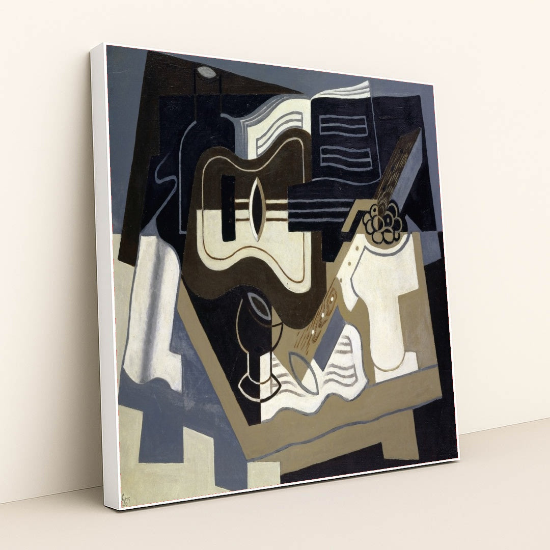 Guitar and clarinet (1920) by Juan Gris - White Frame Stretchiez