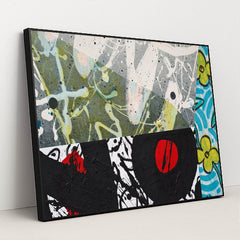 Hand-Painted Paper Elements by Anonymous - Black Frame Stretchiez