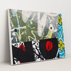 Hand-Painted Paper Elements by Anonymous - White Frame Stretchiez