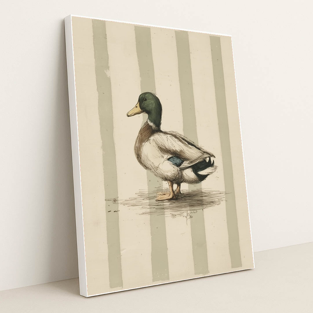 Handsome Feather Friend by Anna Stone - White Frame Stretchiez