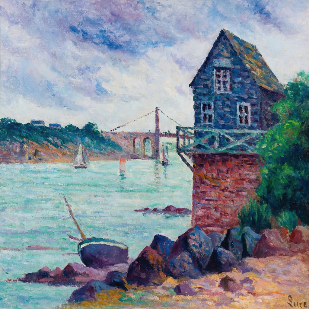 Maximilien Luce - Lézardrieux, Le Pont Suspendu