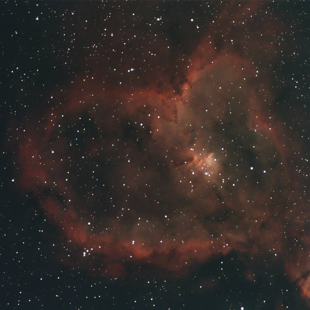 Marco Milanesi - A stunning capture of the Heart Nebula showing intricate star patterns and cosmic clouds.