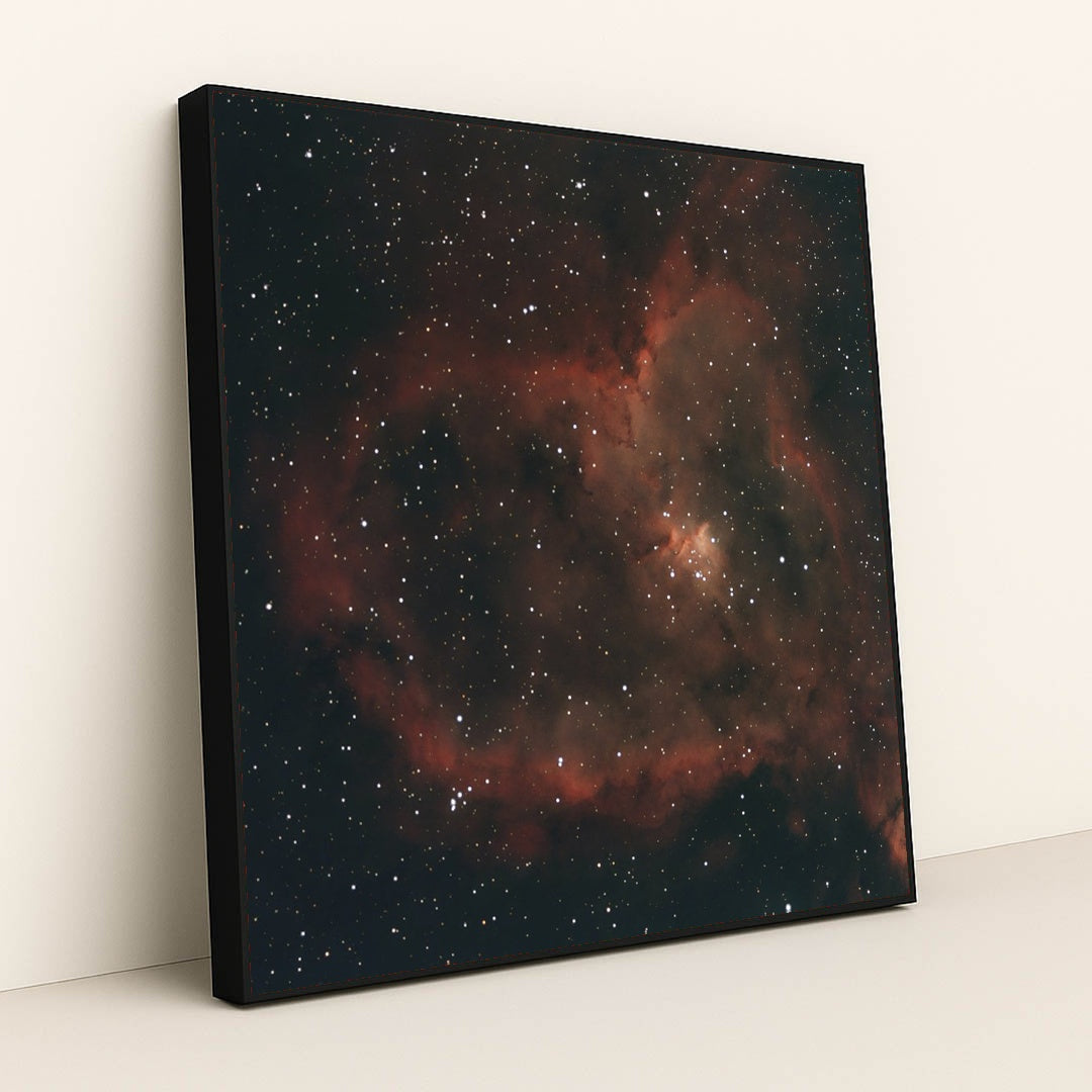 Heart Nebula: A Cosmic Masterpiece by Marco Milanesi - Black Frame Stretchiez