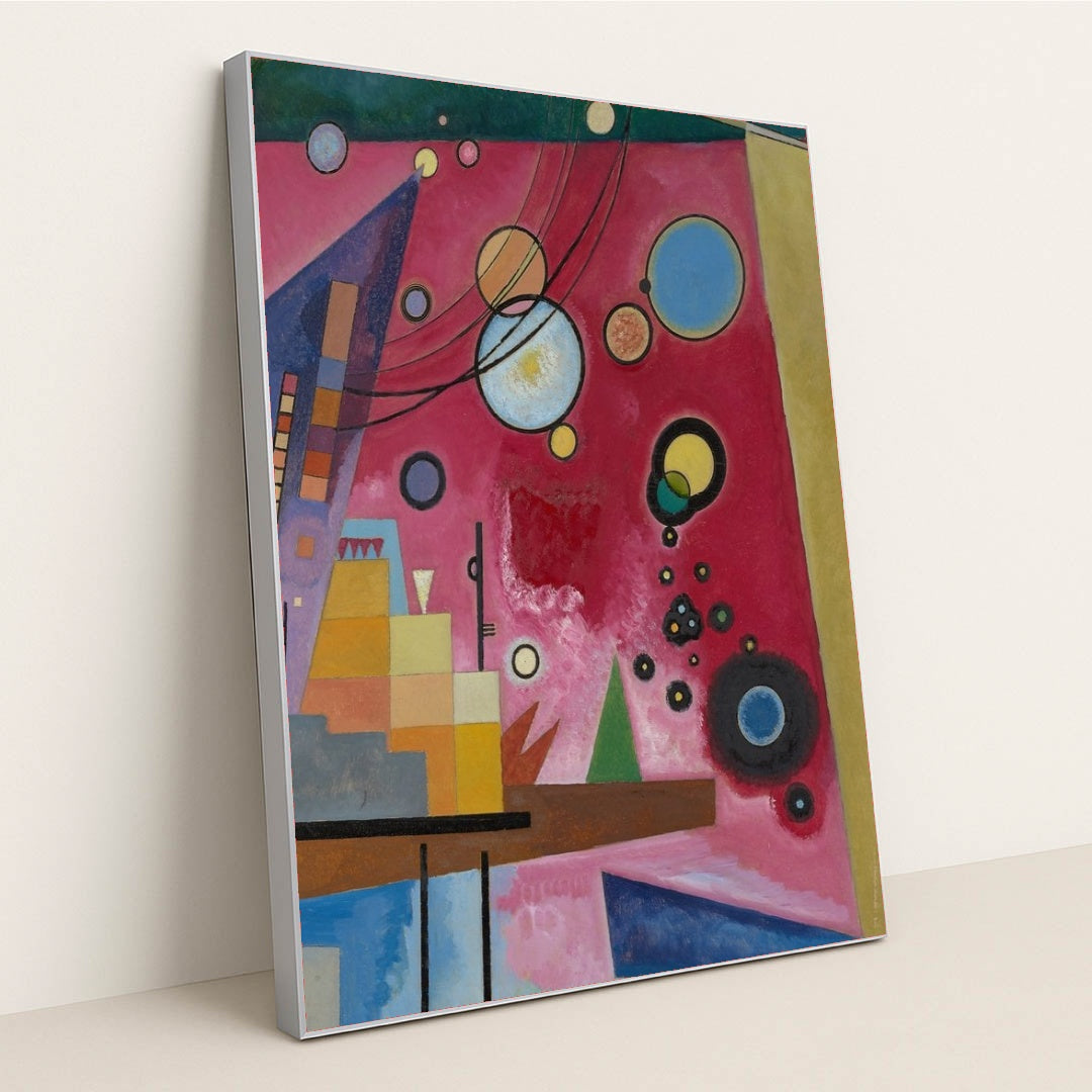 Heavy red (1924) by Wassily Kandinsky - Silver Frame Stretchiez