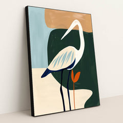 Heron at Dusk by Wall Gusto™ - Black Frame Stretchiez