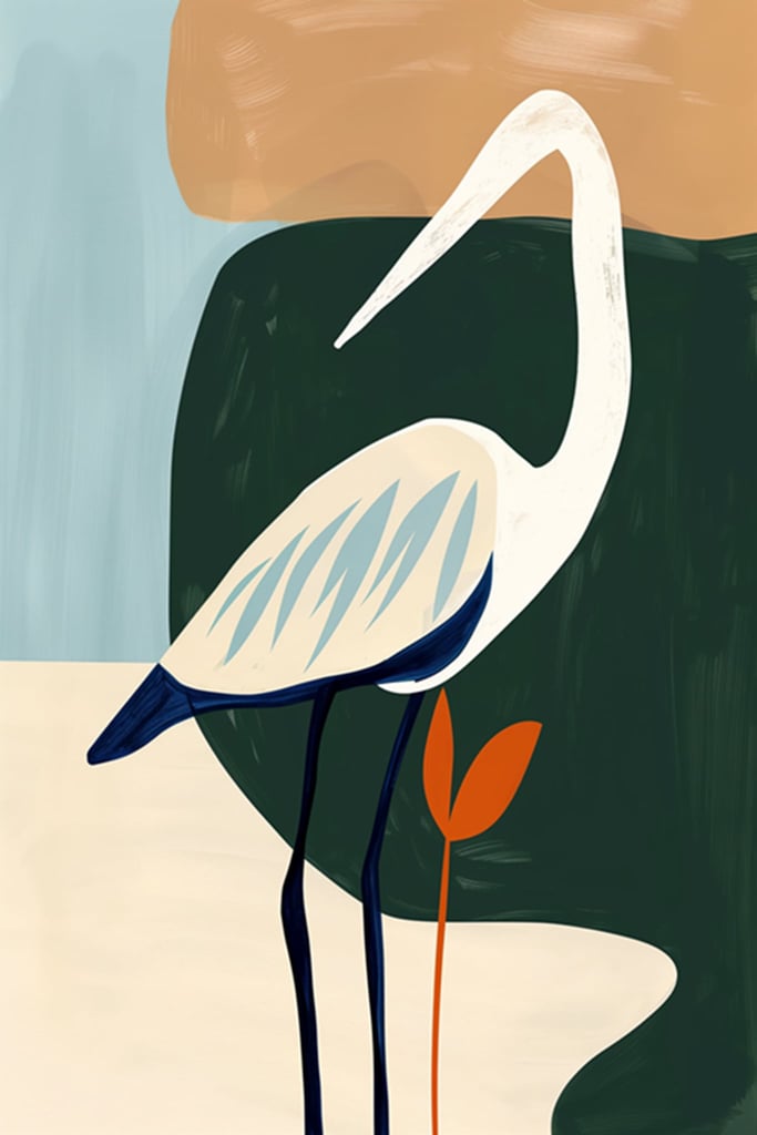 Heron at Dusk by Wall Gusto™