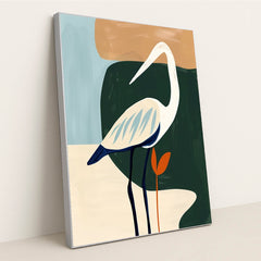 Heron at Dusk by Wall Gusto™ - Silver Frame Stretchiez