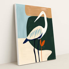 Heron at Dusk by Wall Gusto™ - White Frame Stretchiez