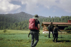 Ali  Alc√°ntara - A group of hikers trekking through the picturesque natural setting of Valle de Bravo, Mexico.