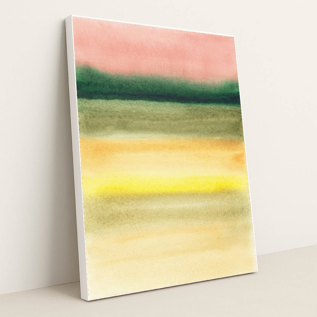 Horizon in Soft Tones by Kseniya Lapteva - White Frame Stretchiez