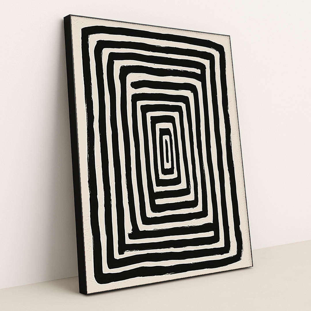 Hypnotic Maze by Jade Morgan - Black Frame Stretchiez