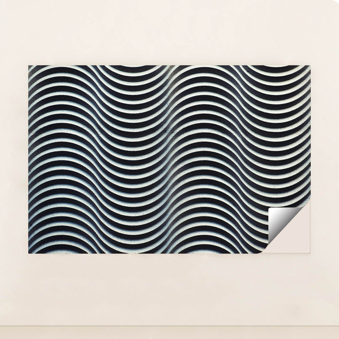 Hypnotic Black and White Wave Motif by Tim Mossholder - Peeliez