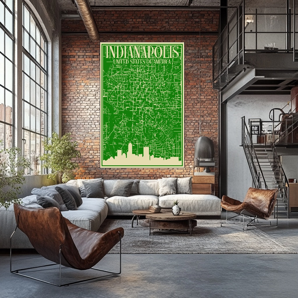 Blueprint of Indianapolis by Anonymous - Mockup 1