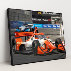 IndyCar Street Circuit Attack by Charles Causse - Black Frame Stretchiez