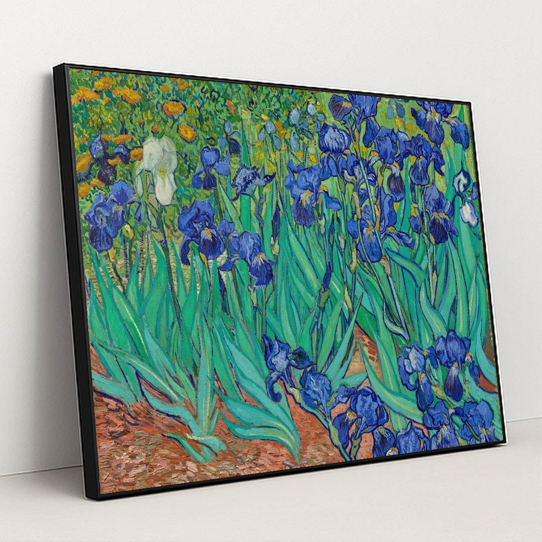 Irises (1889) by Vincent Van Gogh - Black Frame Stretchiez