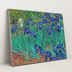 Irises (1889) by Vincent Van Gogh - Silver Frame Stretchiez