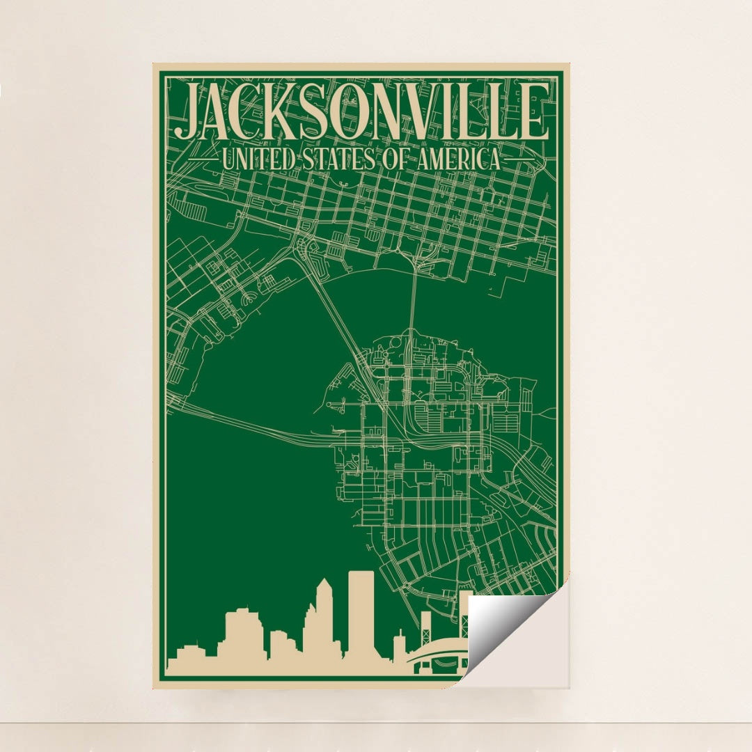 Blueprint of Jacksonville's Urban Landscape by Anonymous - Peeliez