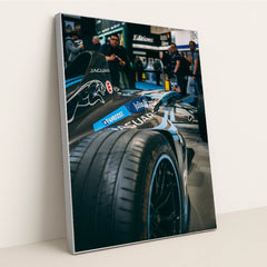 Jaguar Formula E Show Car by Matt Seymour - Silver Frame Stretchiez