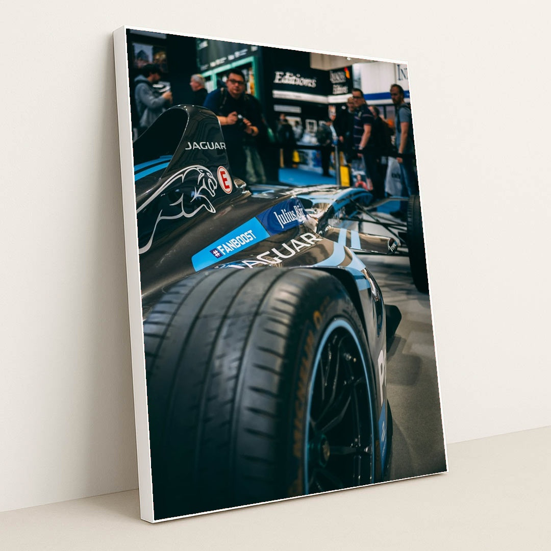 Jaguar Formula E Show Car by Matt Seymour - White Frame Stretchiez