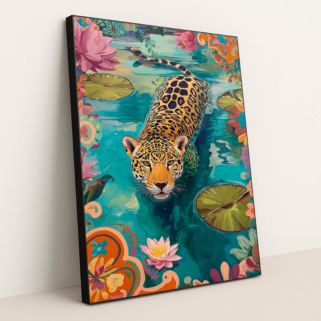 Jaguar Lagoon by Riot & Bloom - Black Frame Stretchiez