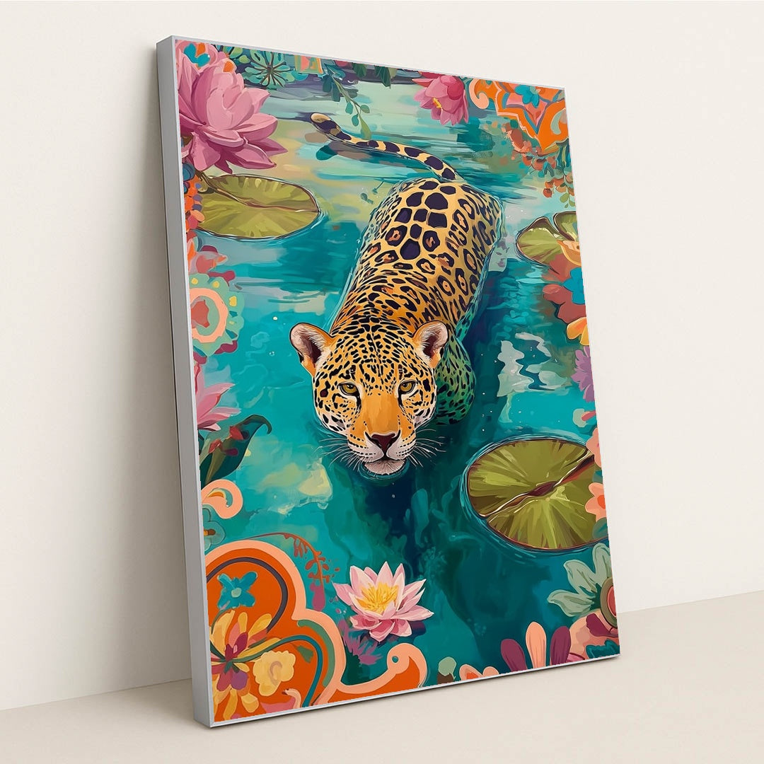 Jaguar Lagoon by Riot & Bloom - Silver Frame Stretchiez