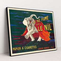 Je Ne Fume Que Le Nil (1912) by Leonetto Cappiello - Black Frame Stretchiez