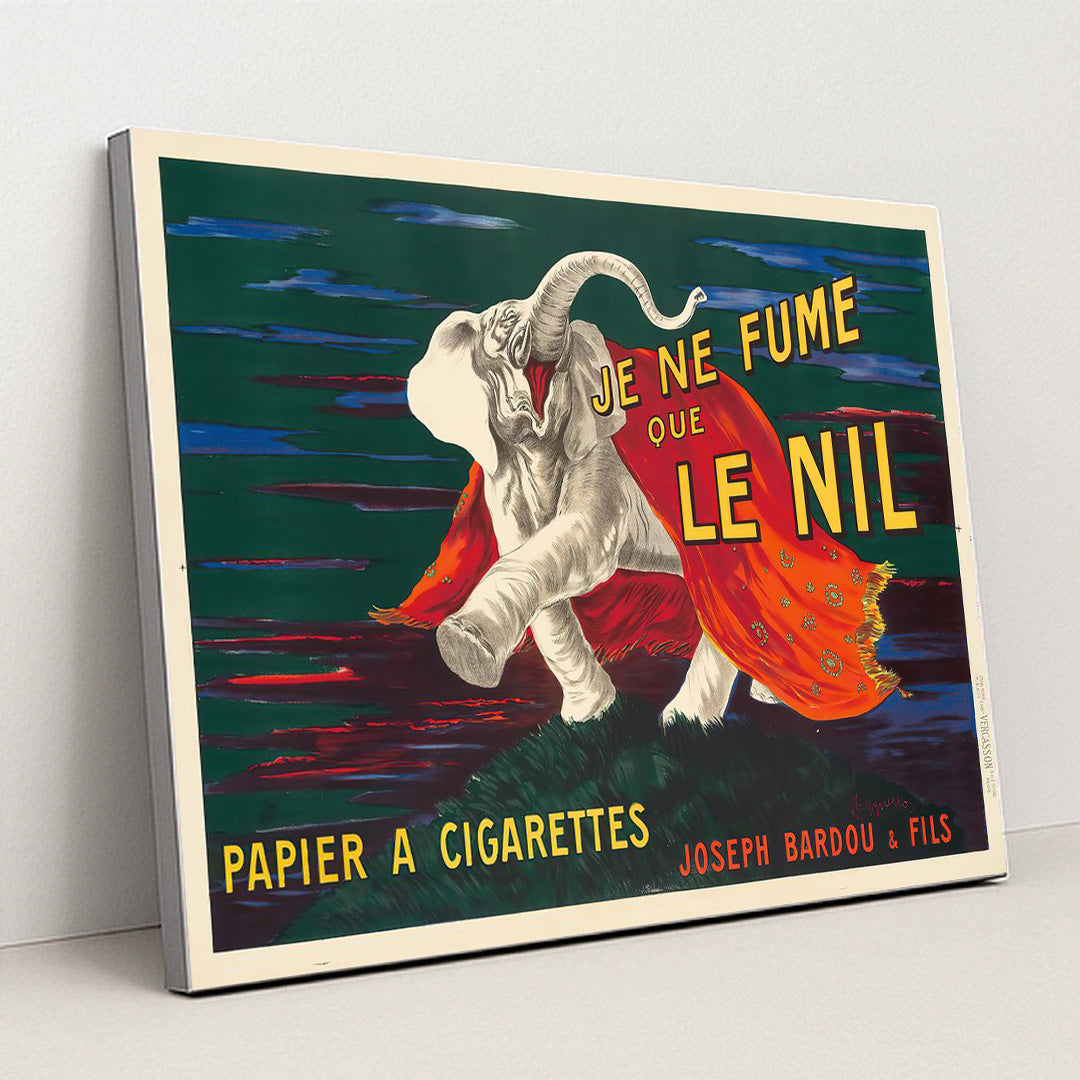 Je Ne Fume Que Le Nil (1912) by Leonetto Cappiello - Silver Frame Stretchiez