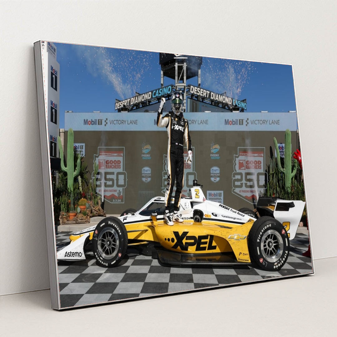 Josef Newgarden — Good Ranchers 250 | Full Speed by Chris Owens - Silver Frame Stretchiez