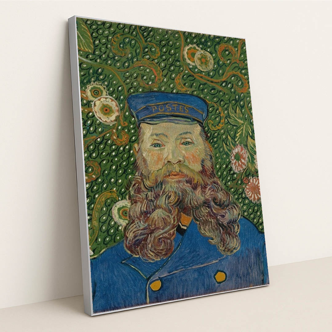 Portrait of Joseph Roulin (1889) by Vincent Van Gogh - Silver Frame Stretchiez